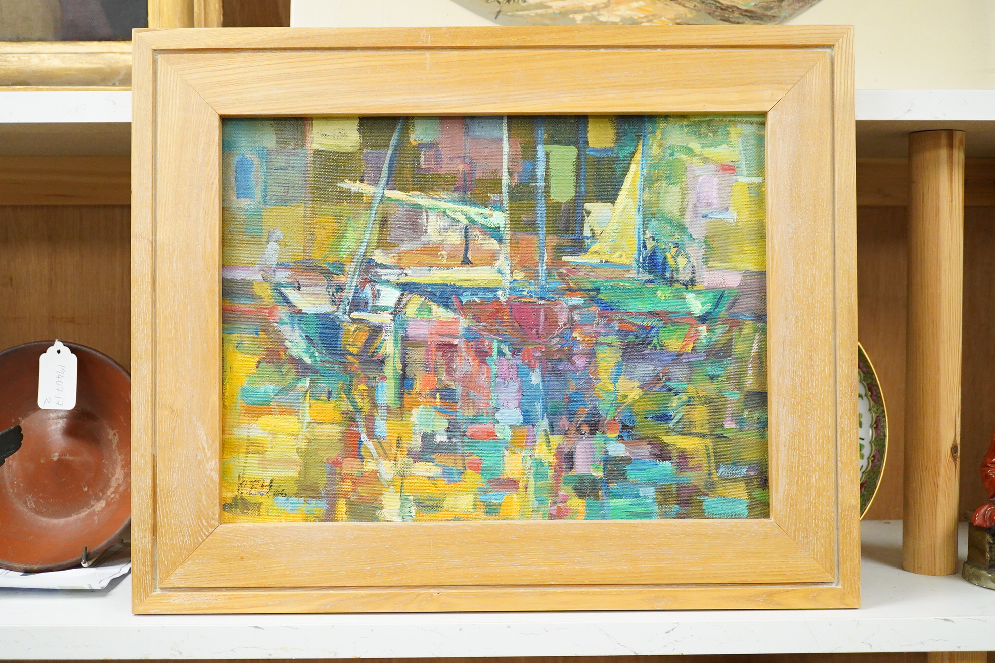 Chris House, 'Harbour Reflections', signed and dated '06, oil on canvas board, 29 x 39cm